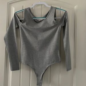 Heather grey bodysuit.